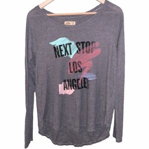 Next Stop Los Angeles Graphic Thermal Long Sleeve Tee